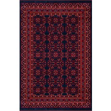Veja Home Miras Koleksiyonu Vintage Desenli Viskon Halı Kaymaz Taban Antibakteriyel Toz Yapmaz Şık Salon Halısı