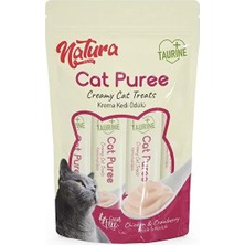 Natura Cat Tavuk & Kızılcık Lezzetli Krema Kedi Ödülü 5*12 gr Yetişkin Kediler İçin