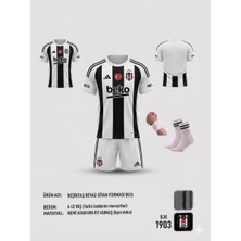 Yenteks Beşiktaş. Iç Saha Çocuk Forma Takımı 4 Lü Set Forma+Şort+Bileklik+Çorap
