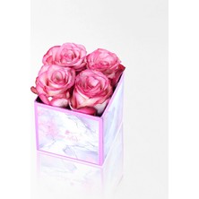 Çiçeek Dia Mini Kutuda 4 Pembe Gül