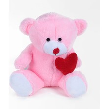 Çiçeek Kalpli Pembe Peluş Ayıcık Bobo 40 cm
