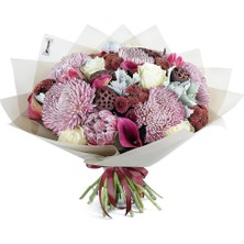 Çiçeek Protea Anastasya Gala ve Lotus Çiçek Buketi (Xl)