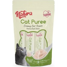 Natura Kedi Ödülü Tavuk & Buğday Çimi 5*12 gr Krema Formunda Lezzetli Atıştırmalık