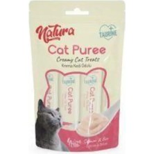 Natura Cat Somon & Biftek Lezzetli Krema Ödül 5x12 gr Yetişkin Kediler İçin