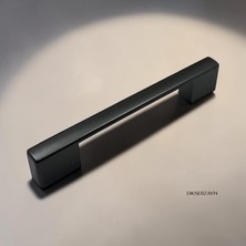 DKSDİZAYN 5 Adet Nergis Mat Antrasit Dolap Kulpu – 4 Delikli Çift Ölçülü Metal Mobilya Kulpu (96–128 / 160–192 / 224–256 Mm)