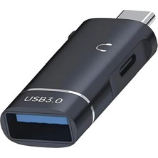 Deppo Trend Type-C To USB 3.0 + Type-C Otg & Kulaklık Dönüştürücü –2 In 1 Çoklu Kullanım Metal Çevirici Adaptör