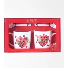 Çiçeek Couple Kahve Kupası Seti - 2 Kişilik