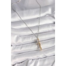 Youday Accessories 316L Çelik Gümüş Renk Zincir Sarılma Model Kadın Kolye