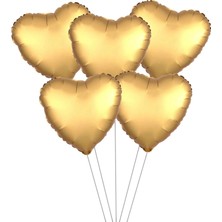 Çiçeek 18" Kalp Gold Folyo Uçan Balon