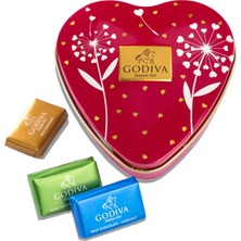 Çiçeek Godiva Napoliten Mini Metal Kalp Kutu (12 Adet )
