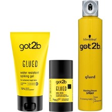 GOT2B Glued Saç Jölesi 150ML+ Glued Saç Şekillendirici Kremwaxstick 50GR + Glued Blastingfreezesprey 300ML