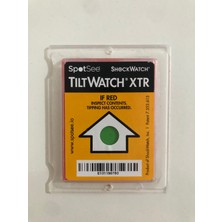 Spotsee Tiltwatch Xtr Eğim Sensörü – Kargo Devrilme Göstergesi (80° Tilt Algılama, Tek Kullanımlık, Anti-Tamper, Lojistik Güvenlik Etiketi