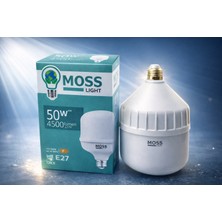 Bezos Moss Light 50W LED Ampul E27 Duy 4500 Lumen Yüksek Işık Gücü Enerji Tasarruflu Beyaz Işık