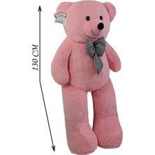 Çiçeek 130 cm Papyonlu Büyük Pembe Ayıcık