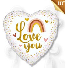 Çiçeek 18" P. Grabo Boho Love You Folyo Uçan Balon