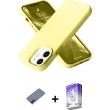Marsilyan™- iPhone 12 Kılıf Ahenk Serisi - Siyah Bilvis 5in1 3D Magic Cam Ekran Koruyucu + Metal Kamera Lens Koruma Cam - Kı