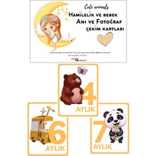 PremiumPort Renkli ve Canlı 22'li Bebek ve Hamilelik Anı Fotoğraf Kartları Seti