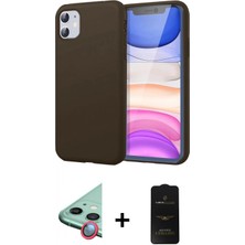 Pileli Store Pilelistore™ iPhone 11 Kılıf Kozmos Yansıma Özel Seri - Siyah 6d Antistatik Mat Seramik Hayalet Nano Ekran Koruyucu + Raze Metal Kamera Lens - Kı