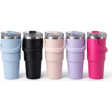 Eco Lounge Renkli 900 ml Taşıma Kulplu Paslanmaz Çelik Termos Mug Bardak
