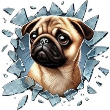 Eco Lounge Fulcar French Bulldog Araç Stickerı