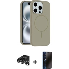 Pileli Store Pilelistore™ iPhone 15 Pro Max Kılıf Yankı Form Serisi - Siyah 3D Antistatik Hayalet Cam Ekran Koruyucu + Raze Metal Kamera Lens - Gs