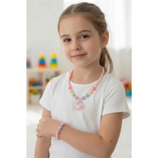 Petek Aksesuar Kız Çocuk Midye Kolye Bileklik Set