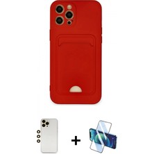 Pileli Store Pilelistore™ iPhone 12 Pro Max Kılıf Vadi Çizgi Prime - Siyah 3D Antistatik Seramik Nano Ekran Koruyucu + Shine Kamera Lens - Gd