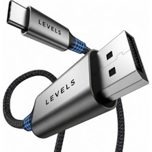 Levels USB C To Displayport Kablo (8K@60Hz, 4K@240Hz, 2K@360Hz) HDR10 Type C To Dp 1.4 [thunderbolt 5/4/3