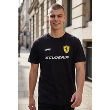 Etifa Tekstil Hamilton Baskılı T-Shirt Siyah %100 Pamuk Regular Fit Tişört