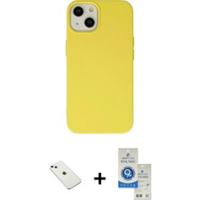 Pileli Store Pilelistore™ iPhone 14 Kılıf Ahenk Serisi - Şeffaf Royal Nano Ekran Koruyucu + Diamond Kamera Lens - Sabe