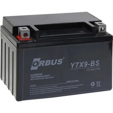 Orbus Arora 125–150 cc Motosiklet Aküsü 12 Volt 9 Ah