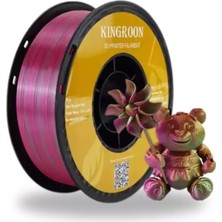 Kingroon 3 Renk Altın - Yeşil - Kırmızı&mor Pla Silk Filament 1.75 mm 1000GR