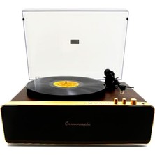 Pazard Vegas Plus Edition - LED Işıklı Retro Pikap, Bluetooth Bağlantılı, Dahili Güçlü Hoparlör Sistemi, Ahşap Gövde Lüks Plak Çalar