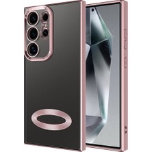 Cavora Samsung Galaxy S24 Ultra Kamera Korumalı Logo Gösteren Omega Kapak Telefon Kılıfı Şeffaf Darbe Emici Silikon Kılıf