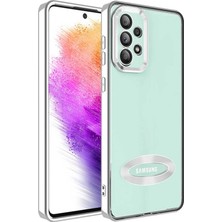 Cavora Samsung Galaxy A32 4g Kamera Korumalı Logo Gösteren Omega Kapak Telefon Kılıfı Şeffaf Darbe Emici Silikon Kılıf