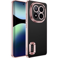 Cavora Xiaomi Redmi Note 14 Pro Plus Kamera Korumalı Logo Gösteren Omega Kapak Telefon Kılıfı Şeffaf Darbe Emici Silikon Kılıf