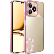 Cavora Realme Note 50 Kamera Korumalı Logo Gösteren Omega Kapak Telefon Kılıfı Şeffaf Darbe Emici Silikon Kılıf