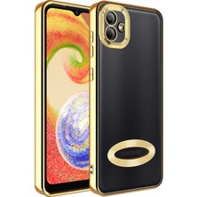 Cavora Samsung Galaxy A03 Kamera Korumalı Logo Gösteren Omega Kapak Telefon Kılıfı Şeffaf Darbe Emici Silikon Kılıf