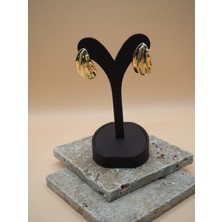 Stelle Jewelry Gold Kaplama Görünümlü Organik Form Küpe