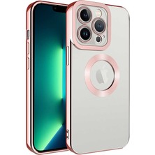 Cavora Iphone 14 Pro Kamera Korumalı Logo Gösteren Omega Kapak Telefon Kılıfı Şeffaf Darbe Emici Silikon Kılıf