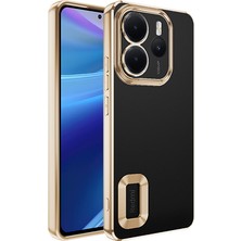 Cavora Xiaomi Redmi Note 14 4g Kamera Korumalı Logo Gösteren Omega Kapak Telefon Kılıfı Şeffaf Darbe Emici Silikon Kılıf
