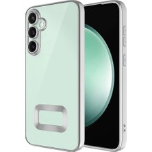 Cavora Samsung Galaxy A35 Kamera Korumalı Logo Gösteren Omega Kapak Telefon Kılıfı Şeffaf Darbe Emici Silikon Kılıf