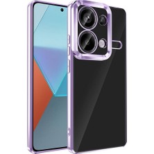 Cavora Xiaomi Redmi Note 13 Pro 4g Kamera Korumalı Logo Gösteren Omega Kapak Telefon Kılıfı Şeffaf Darbe Emici Silikon Kılıf
