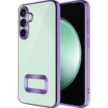 Cavora Samsung Galaxy S25 Fe Kamera Korumalı Logo Gösteren Omega Kapak Telefon Kılıfı Şeffaf Darbe Emici Silikon Kılıf