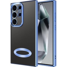 Cavora Samsung Galaxy S24 Ultra Kamera Korumalı Logo Gösteren Omega Kapak Telefon Kılıfı Şeffaf Darbe Emici Silikon Kılıf