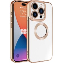 Cavora Iphone 15 Pro Kamera Korumalı Logo Gösteren Omega Kapak Telefon Kılıfı Şeffaf Darbe Emici Silikon Kılıf