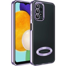 Cavora Samsung Galaxy A23 Kamera Korumalı Logo Gösteren Omega Kapak Telefon Kılıfı Şeffaf Darbe Emici Silikon Kılıf