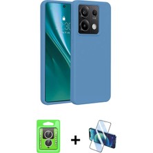 Pileli Store Pilelistore™ Redmi Note 13 Pro 4g Kılıf Kozmos Yansıma Özel Seri - Siyah 3D Antistatik Seramik Nano Ekran Koruyucu + Raze Metal Kamera Lens - Gs