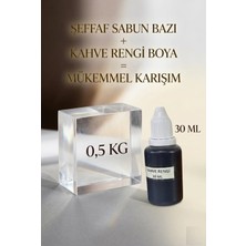 Organik Hekim Şeffaf Sabun Bazı 500 gr + Kahverengi Sabun Boyası 30 ml El Yapımı Sabun Yapım Seti Hobi Set