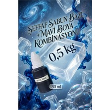 Organik Hekim Şeffaf Sabun Bazı 500 gr + Mavi Sabun Boyası 30 ml El Yapımı Sabun Yapım Seti Hobi Set